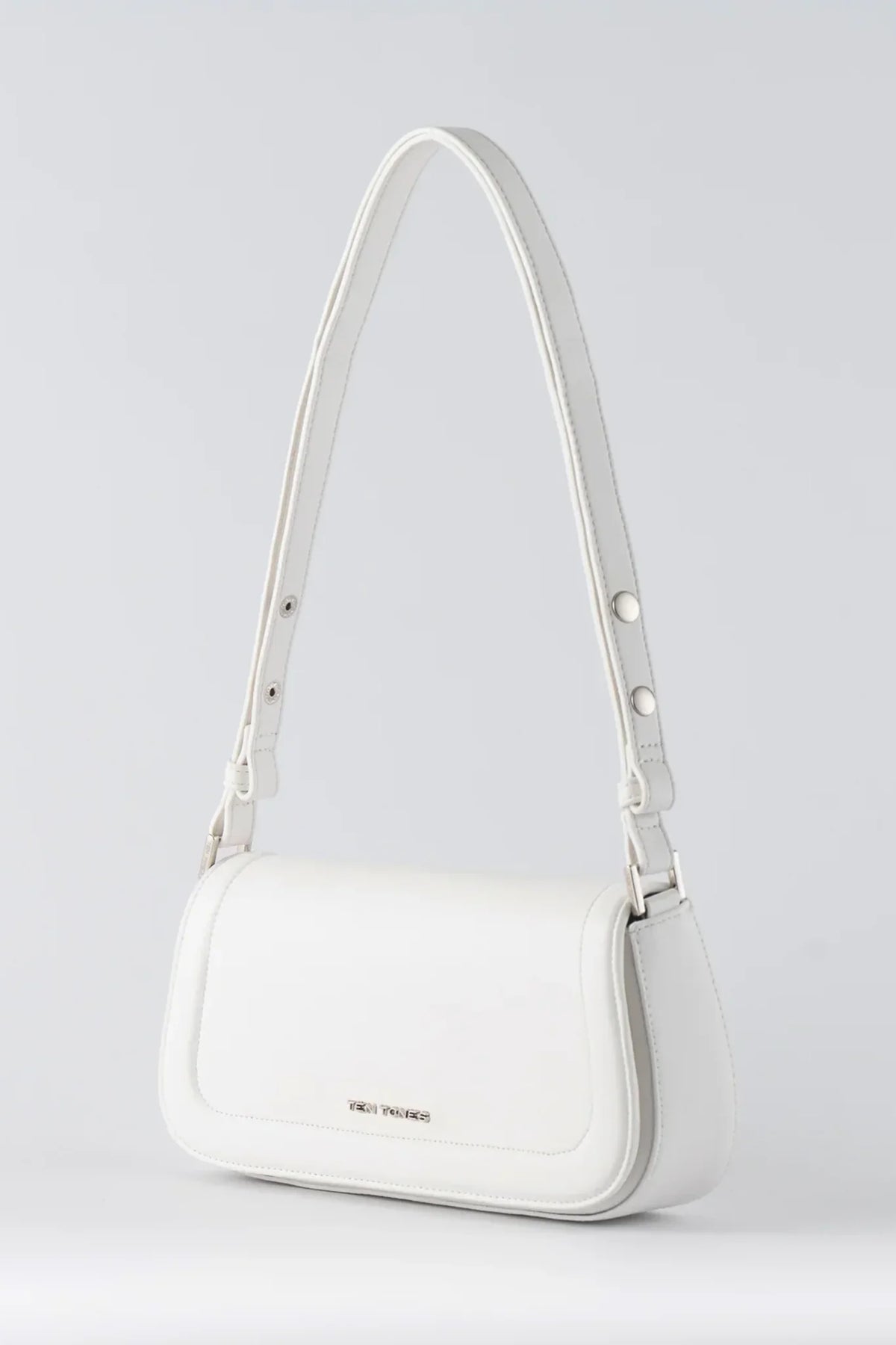 TEN TONES Bruno Baguette Bag White