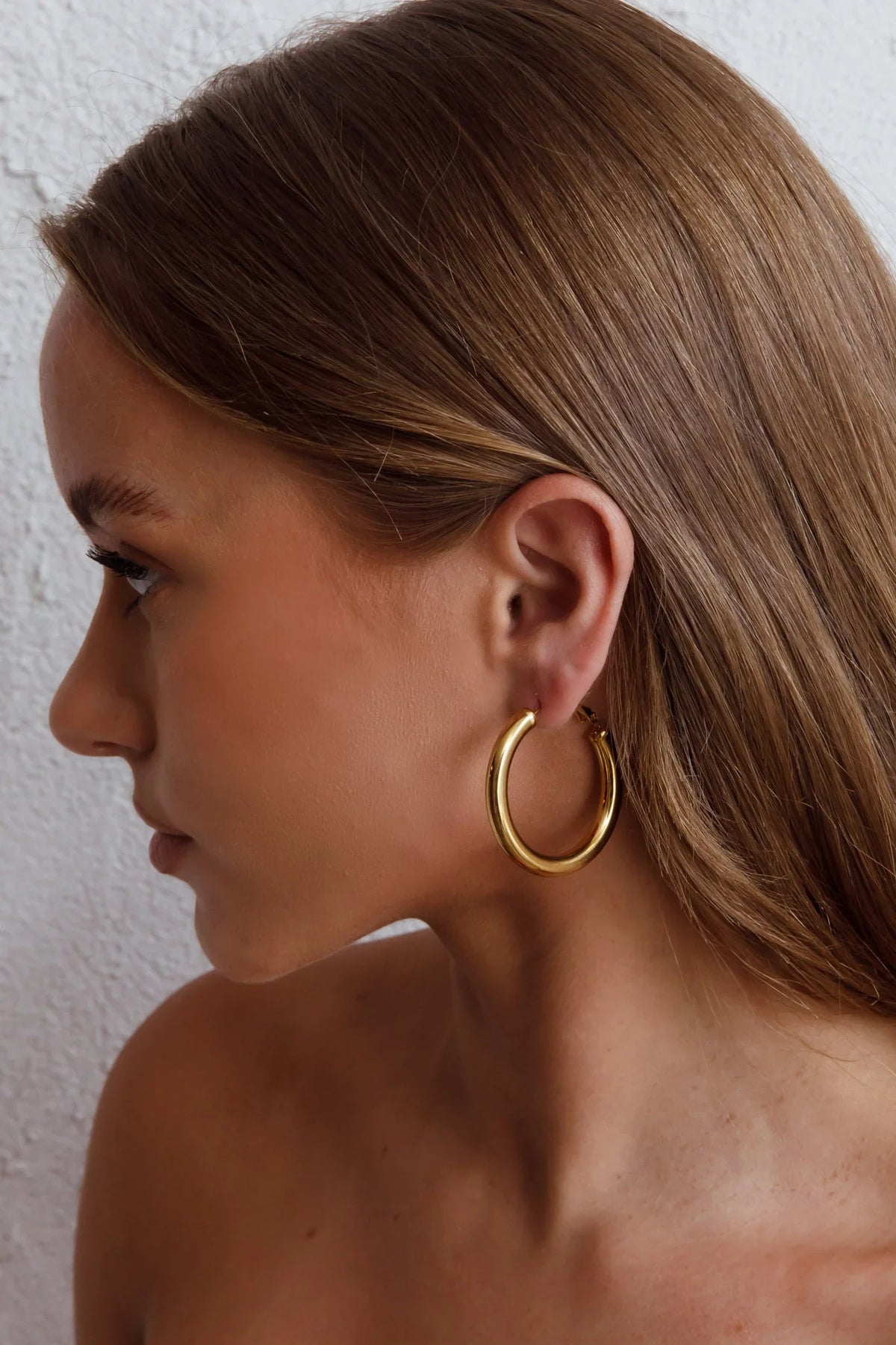Medusa Hoop Earrings Gold