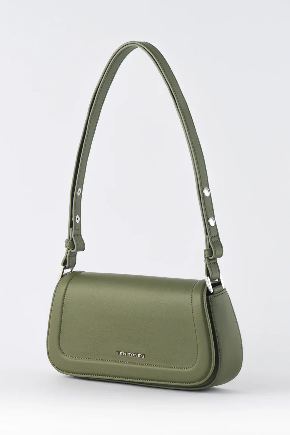 TEN TONES Bruno Baguette Bag Olive