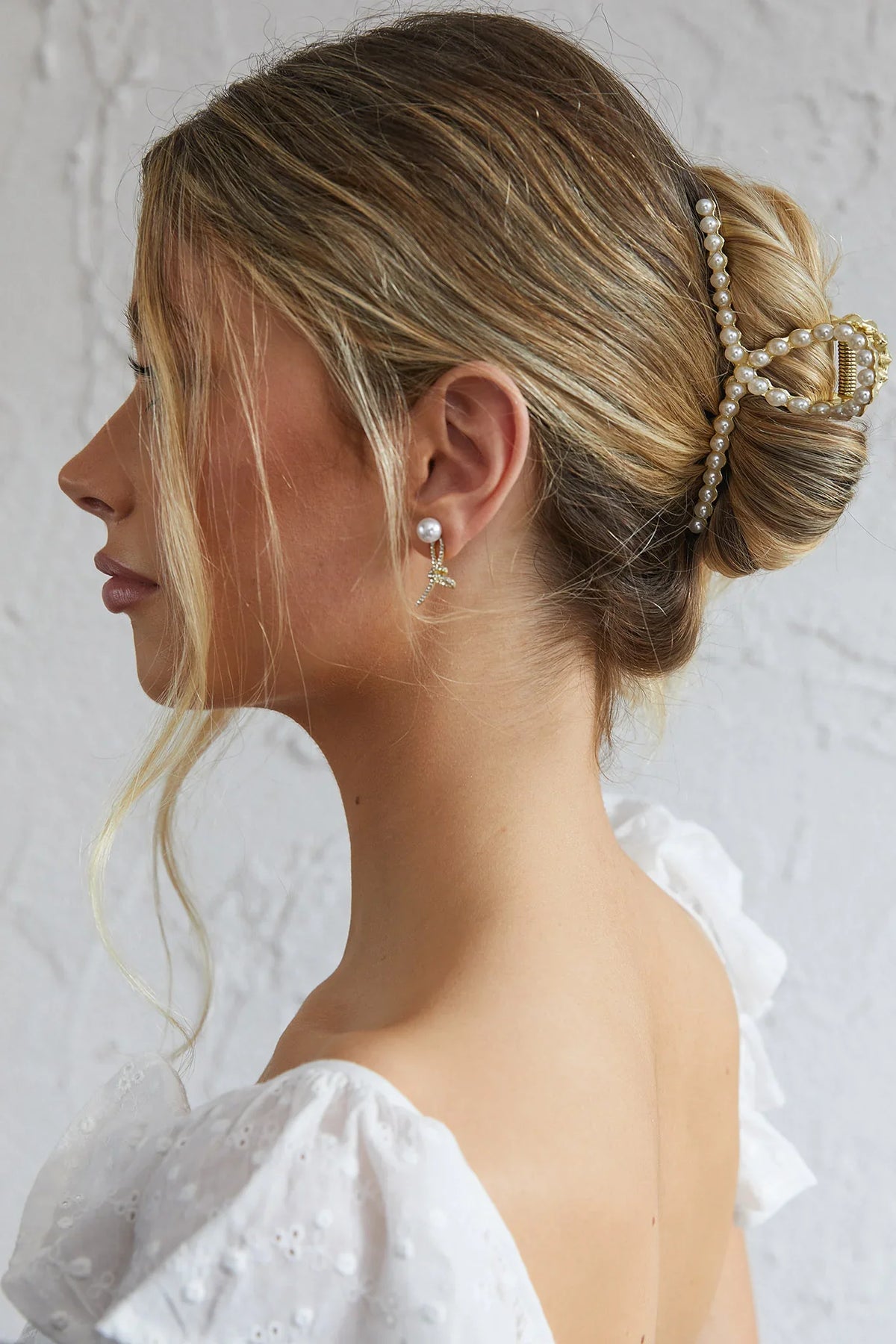 Madison Pearl Hair Clip Gold