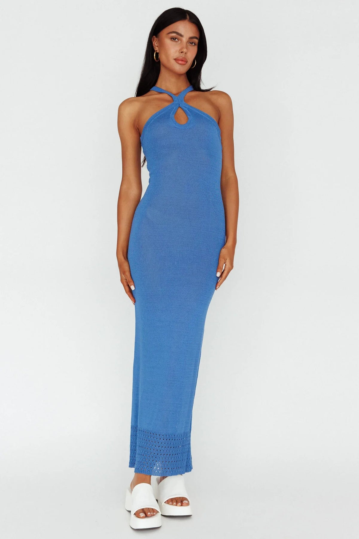 Nalu Keyhole Knit Maxi Dress Tide