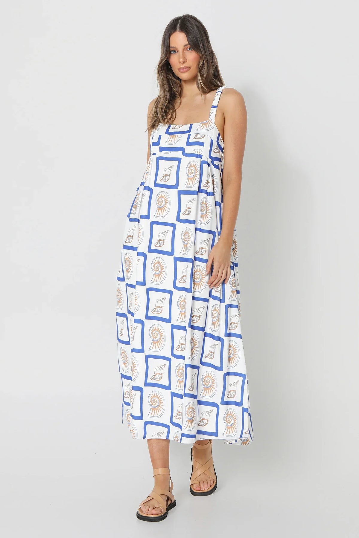 LOST IN LUNAR Katie Maxi Dress Shell Print