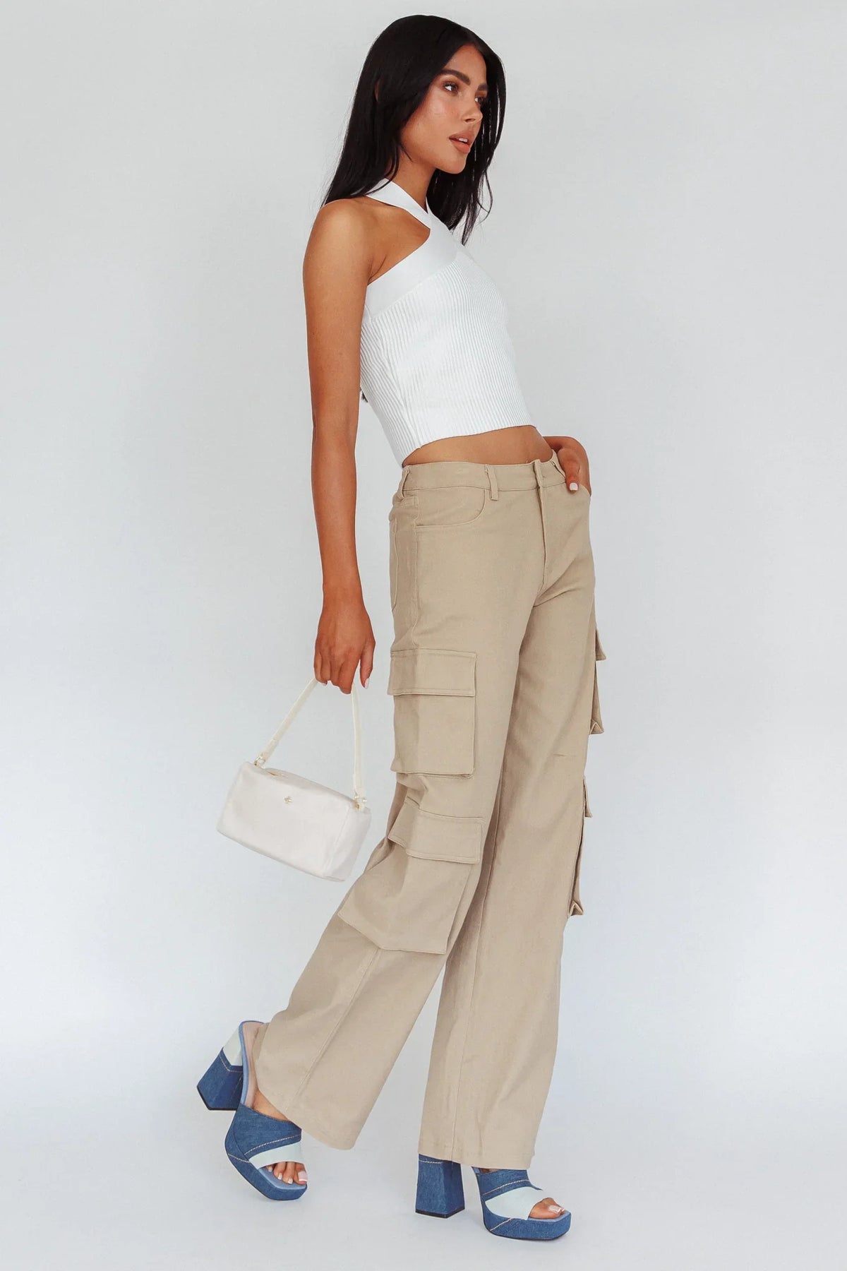 Ulterior Motive Pocket Cargo Pants Taupe