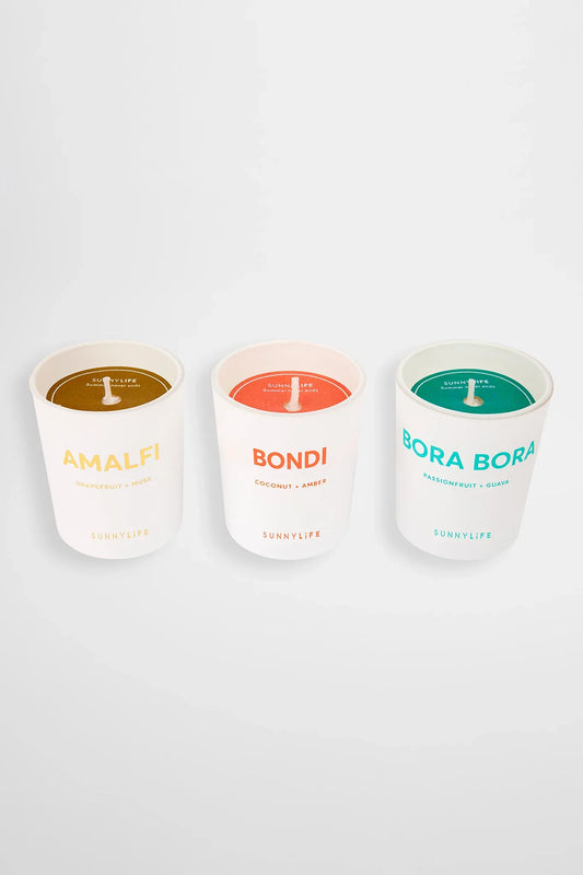 SUNNYLiFE Scented Candle Pack -Amalfi Bondi Bora Bora