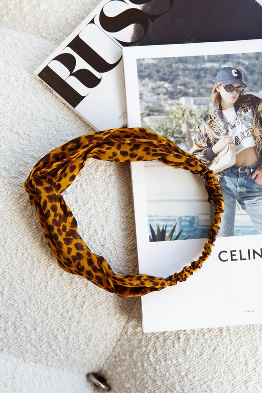 Top Knot Headband Leopard