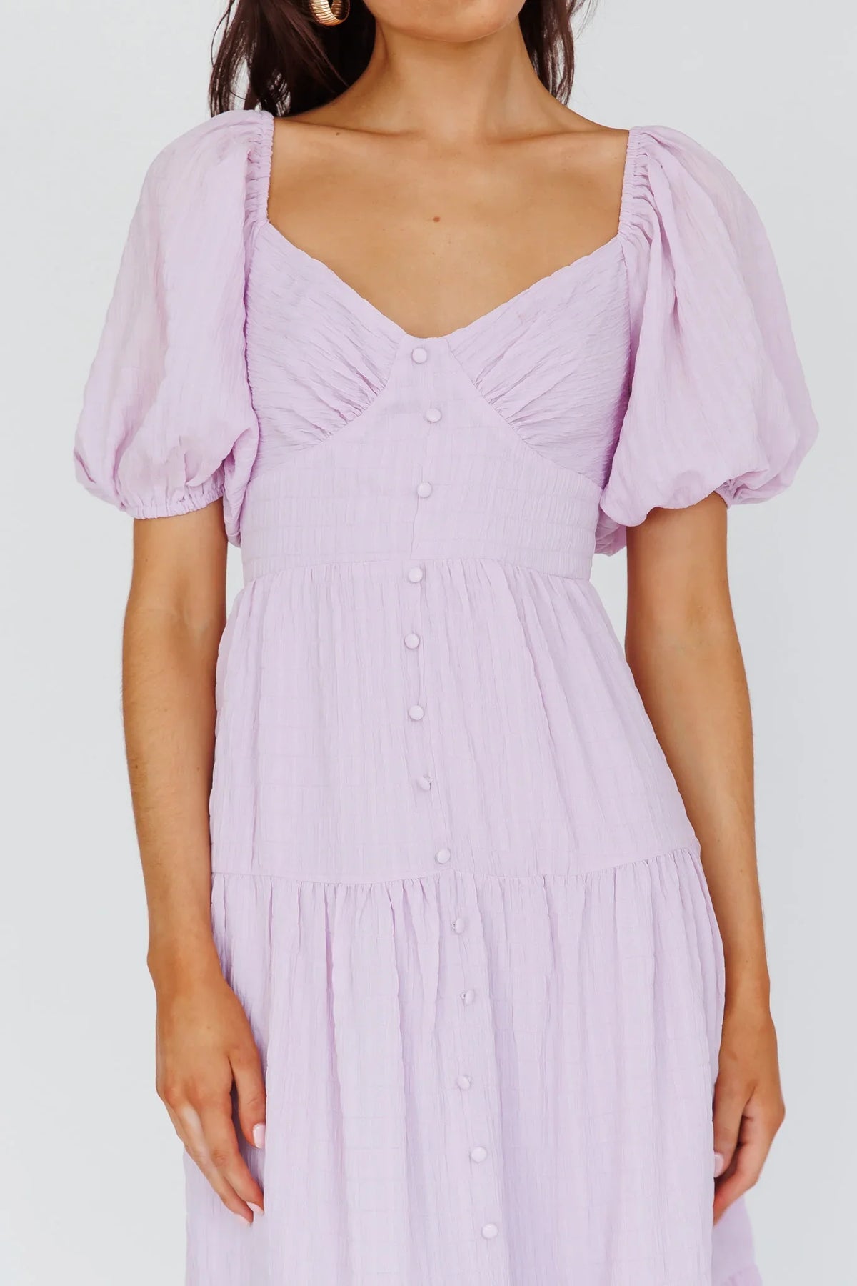 Royce Bow Back Midi Dress Lilac