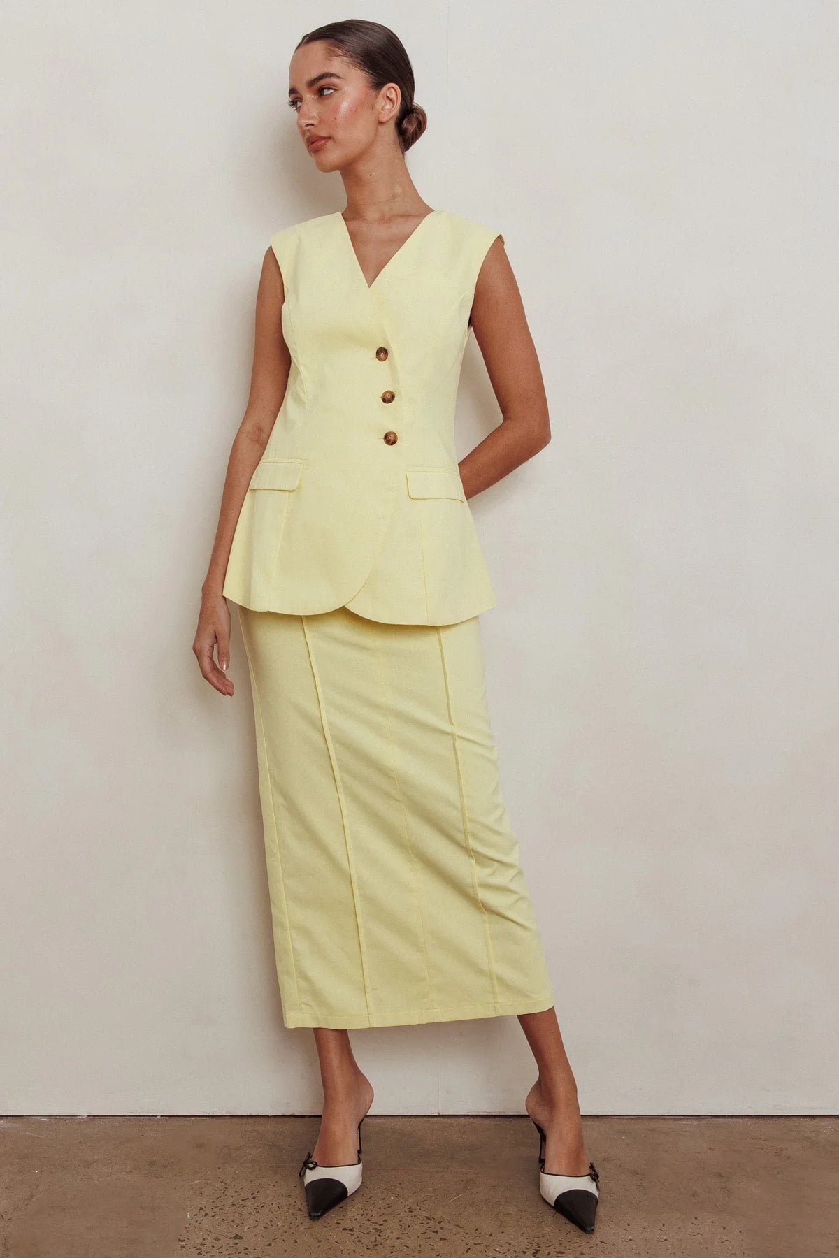 Sweet Treat Sleeveless Top Lemon