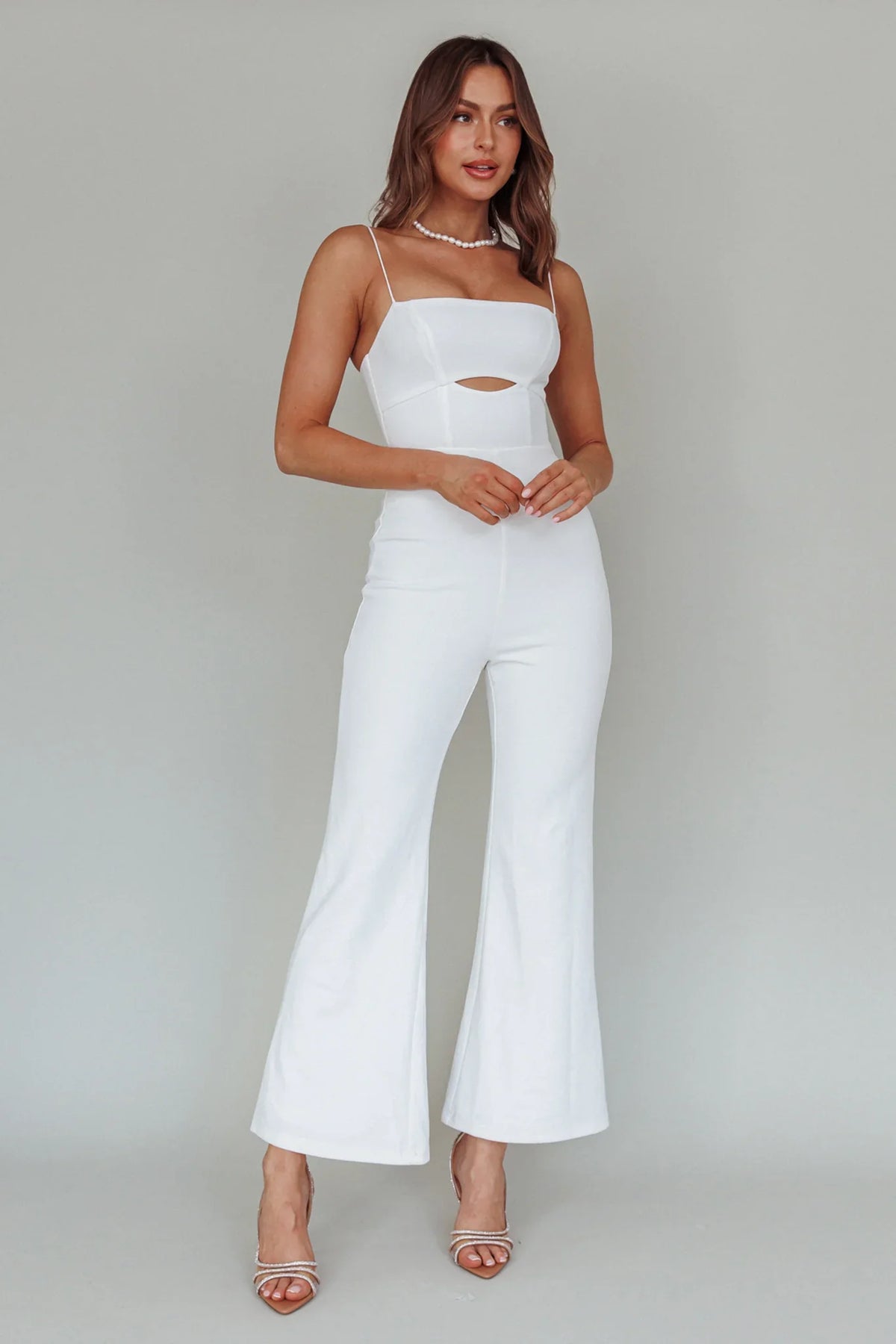 Lyrics Keyhole Jumpsuit White