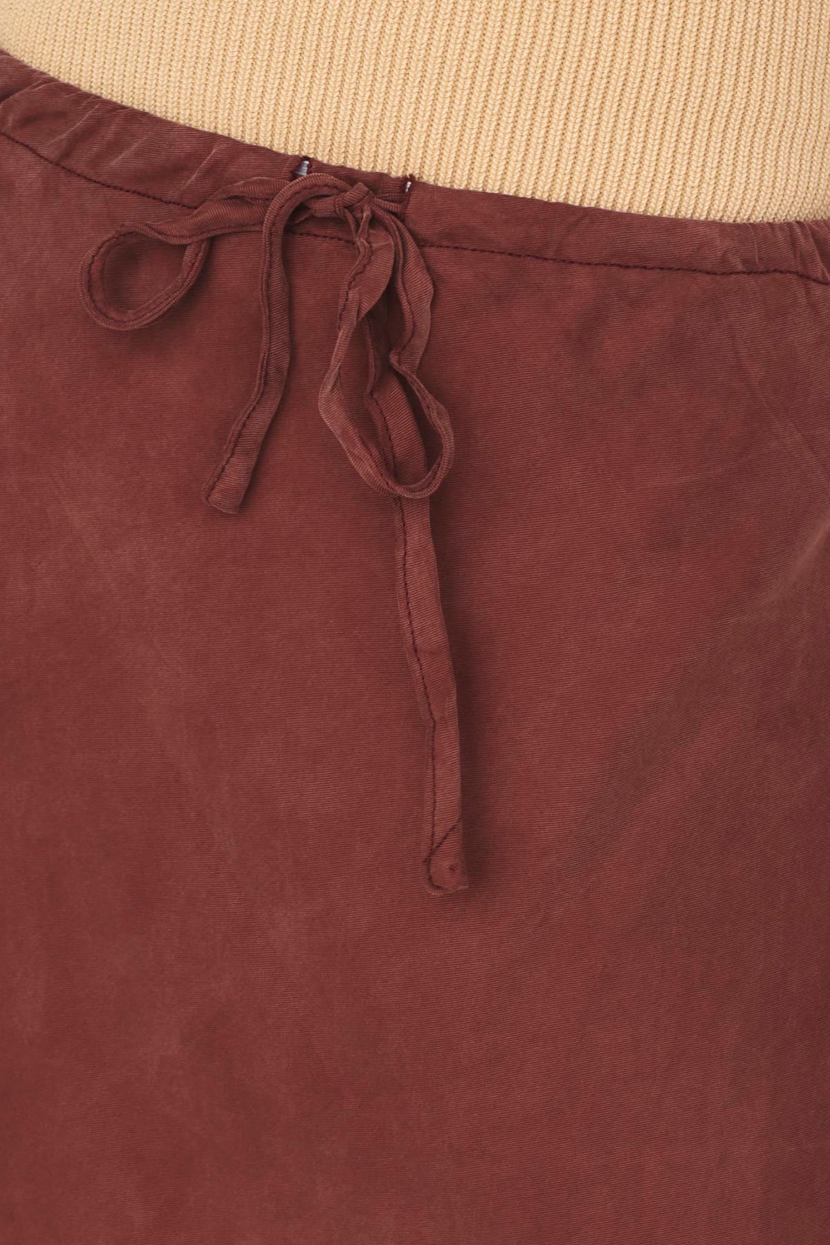 Merisa Drawstring Midi Skirt Choco