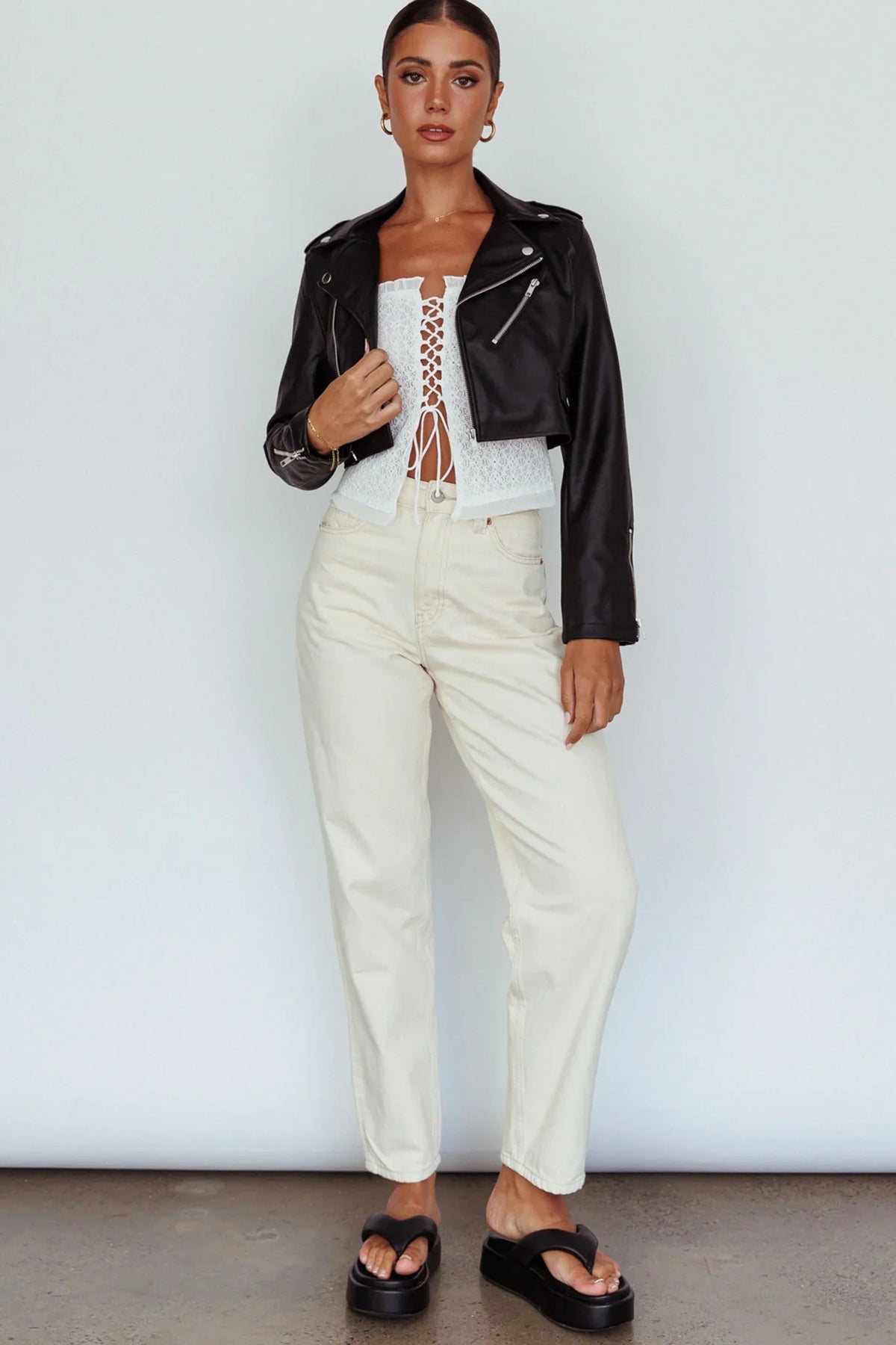 Toulouse Faux Leather Jacket Black