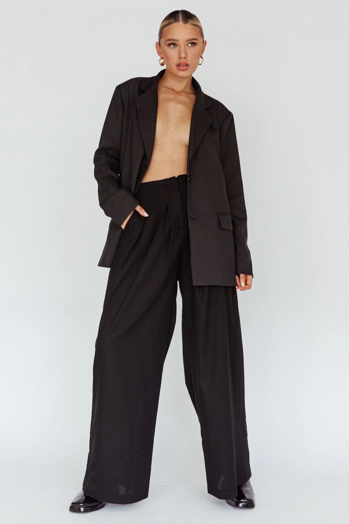 Sloan Side Pocket Trouser Pants Black