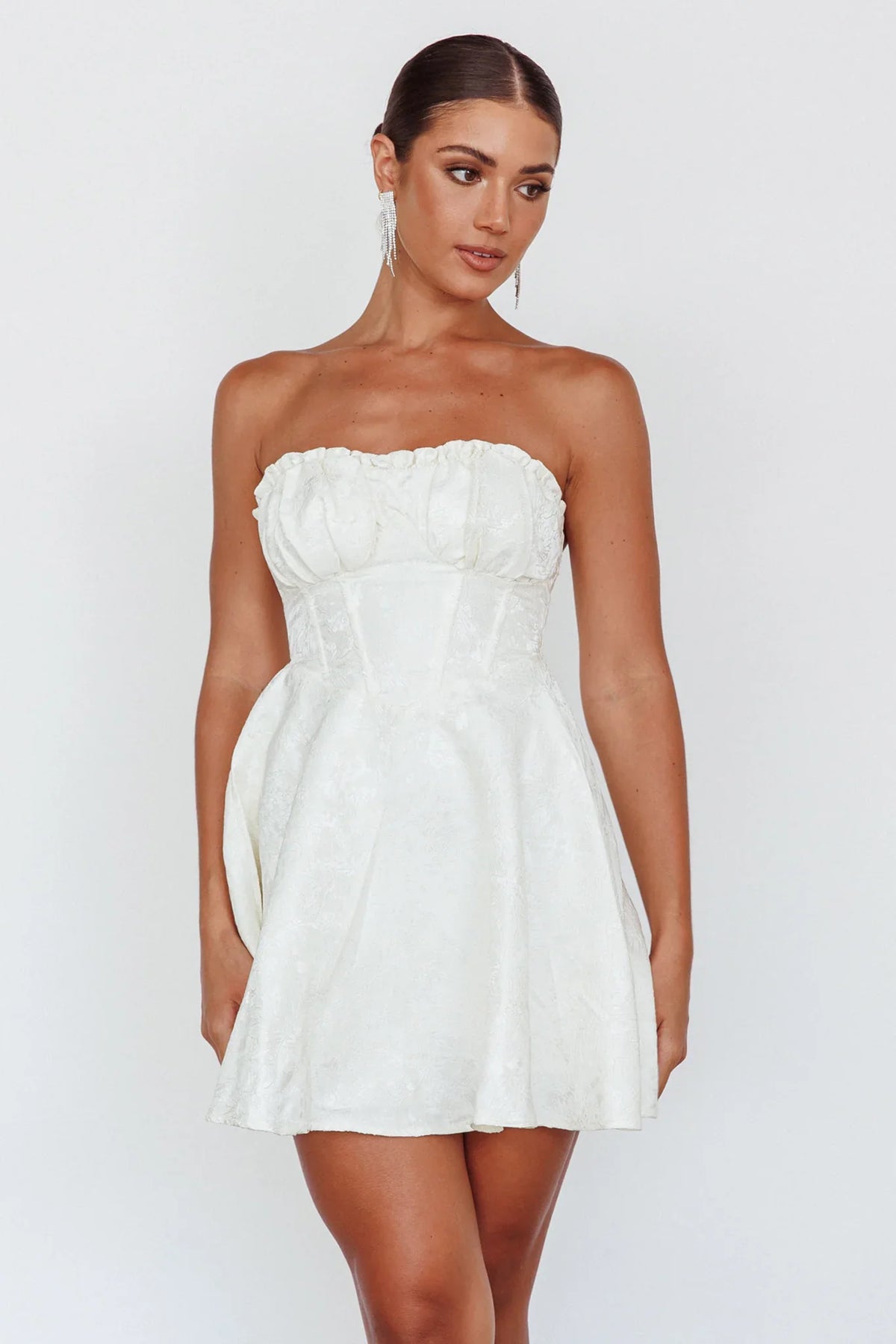Savanna Corset Bodice Mini Dress Ivory