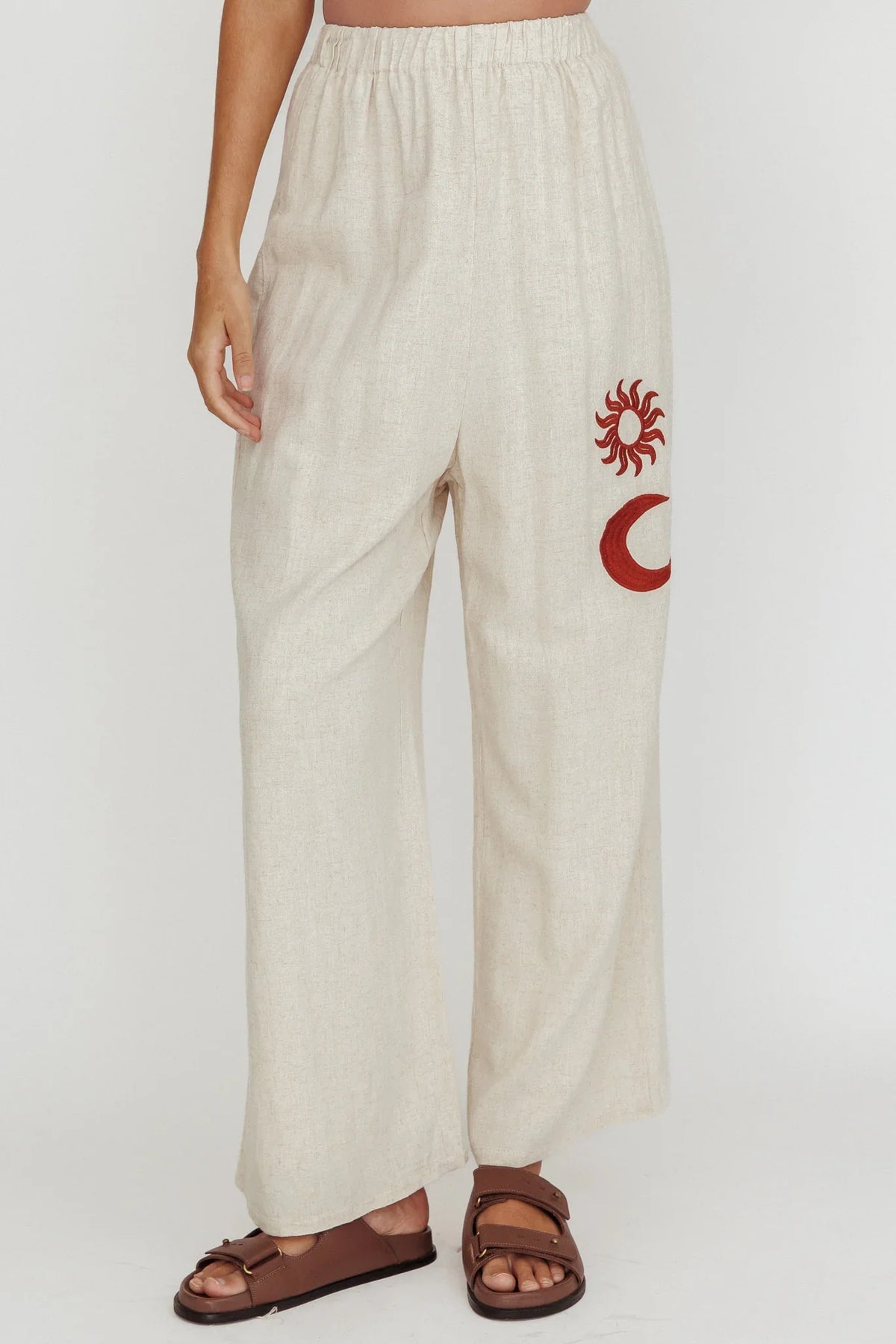 Swing Of Things Sun And Moon Wide Leg Pants Oat