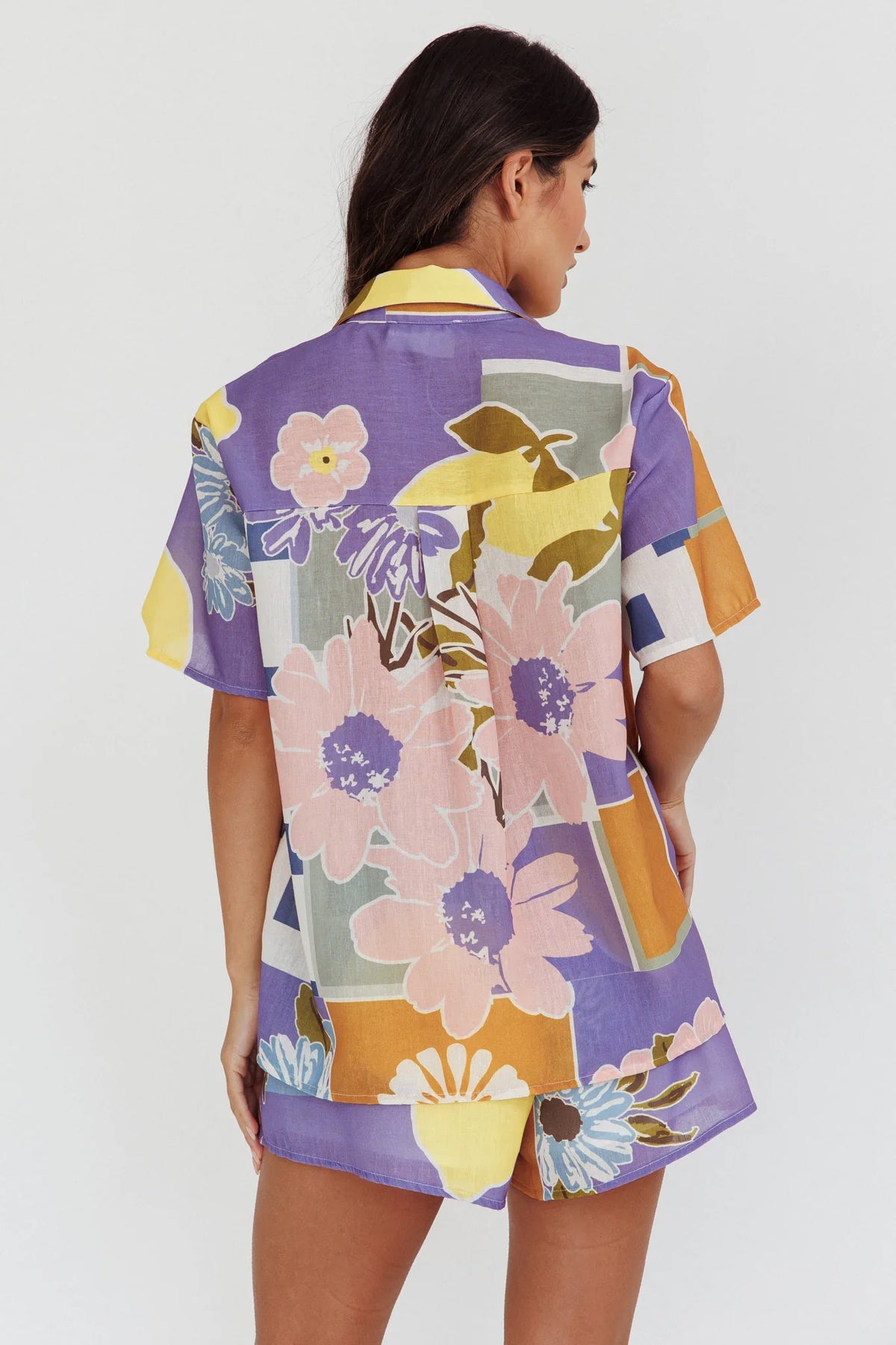 Swing Of Things Pocket Shirt Citrus Lilac
