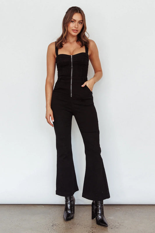 Emilio Flared Jumpsuit Black