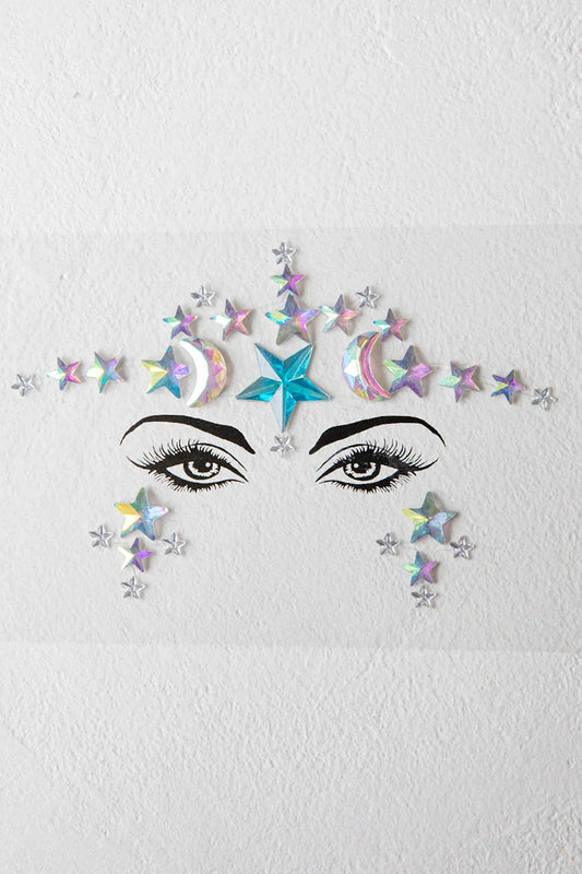 Electric Nights Face Jewels Multi F