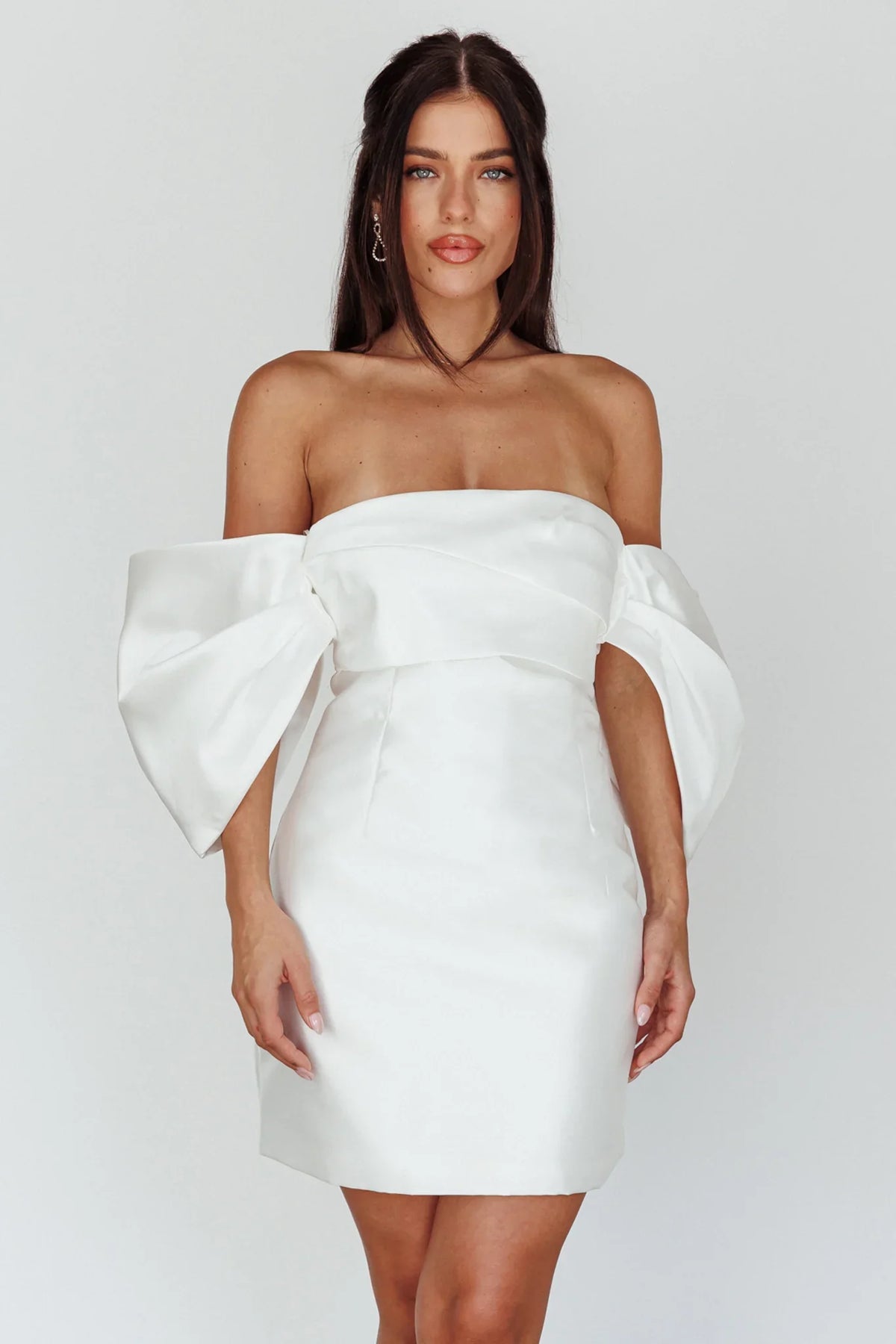 Magnolia Off-Shoulder Mini Dress White