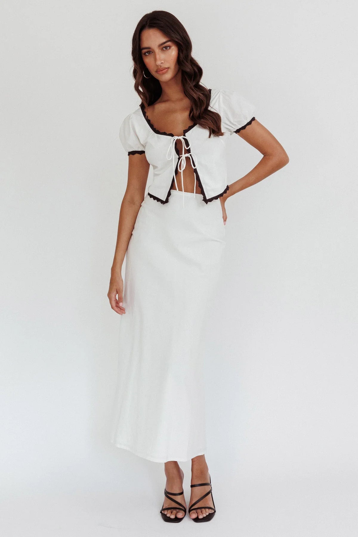 Wistful Midi Skirt White
