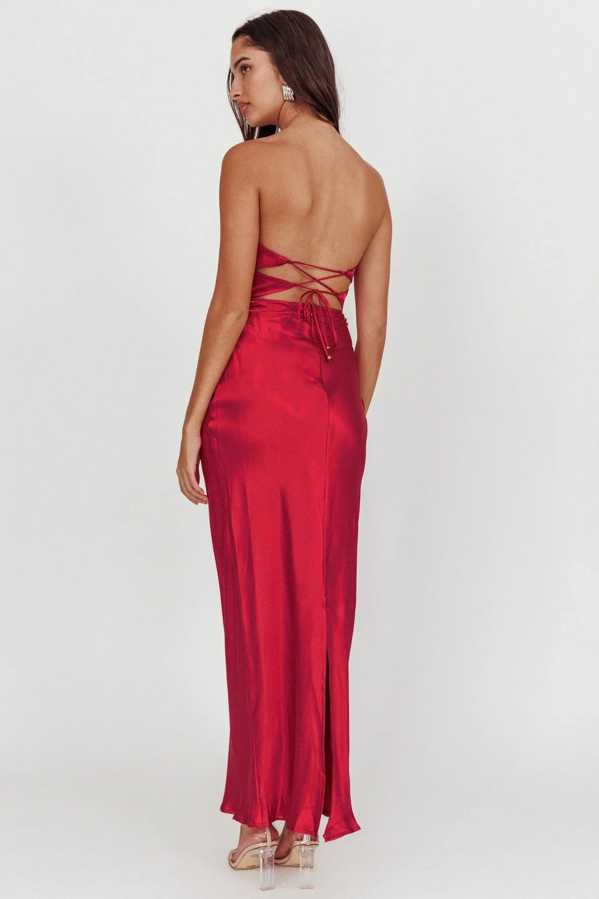Good Impression Double Twist Maxi Dress Plum