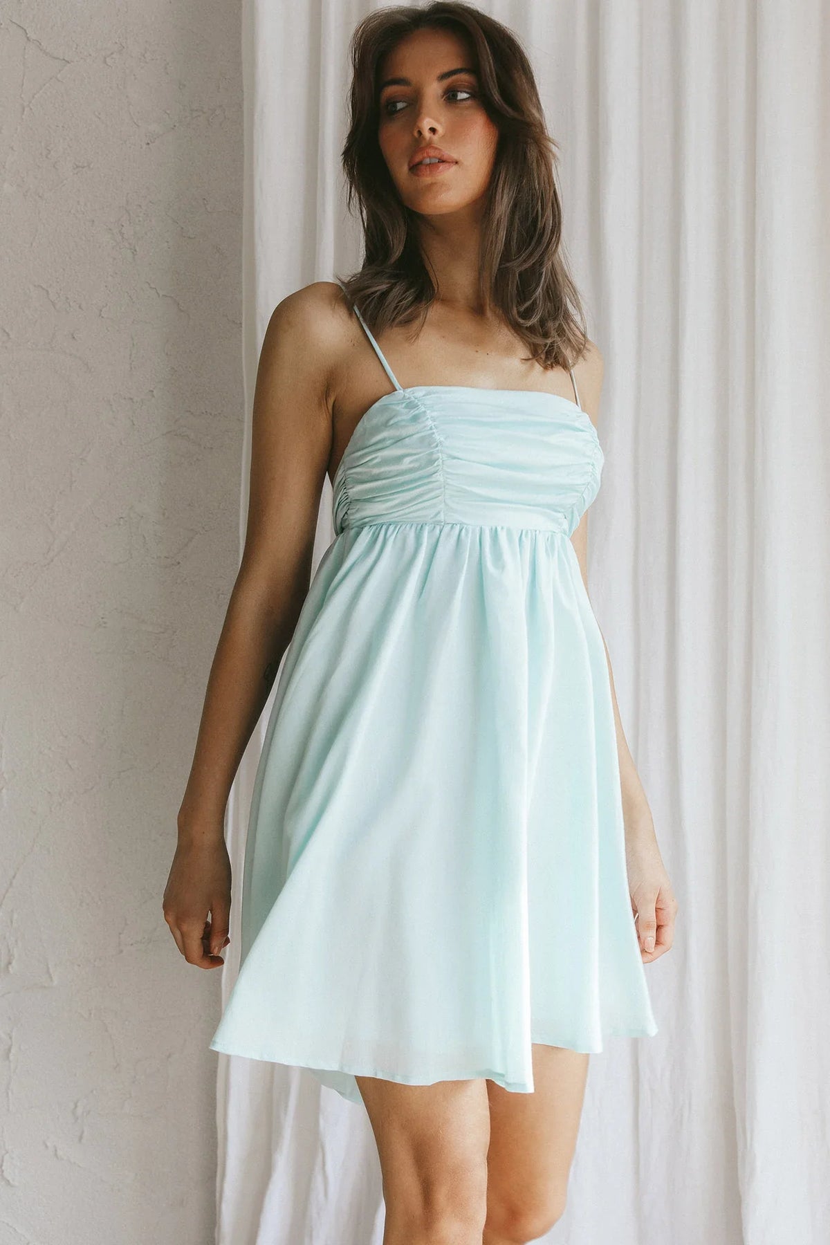 Zhen Bow Tie Back Mini Dress Mint