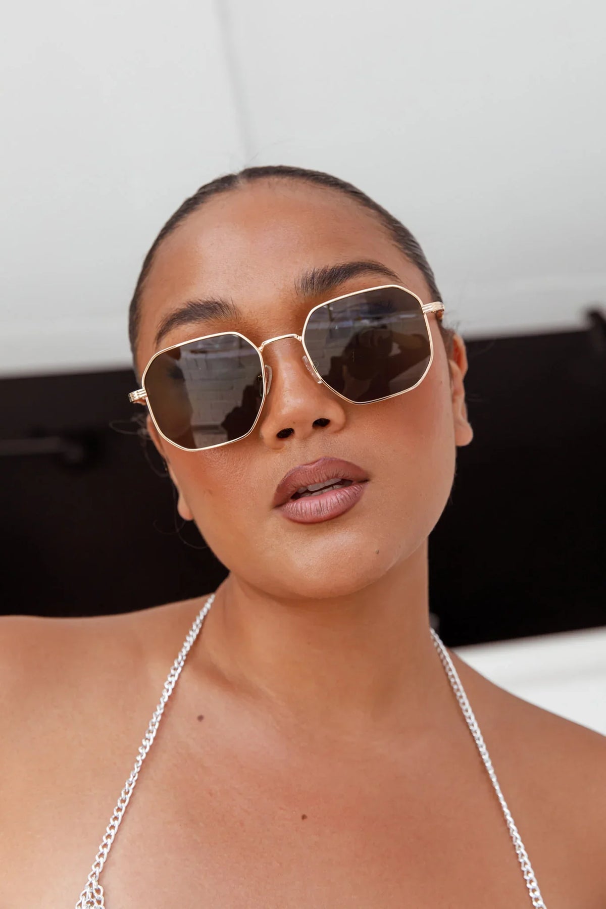 Sahara Aviator Sunglasses Black
