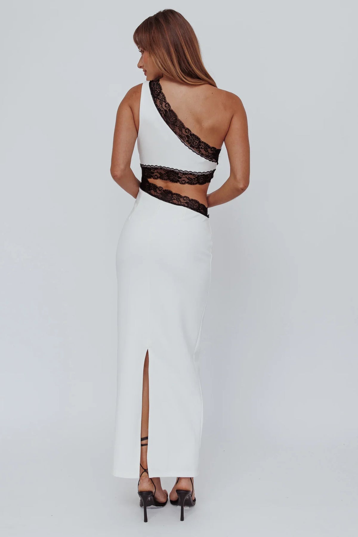Mahli One-Shoulder Cut-Out Maxi Dress White
