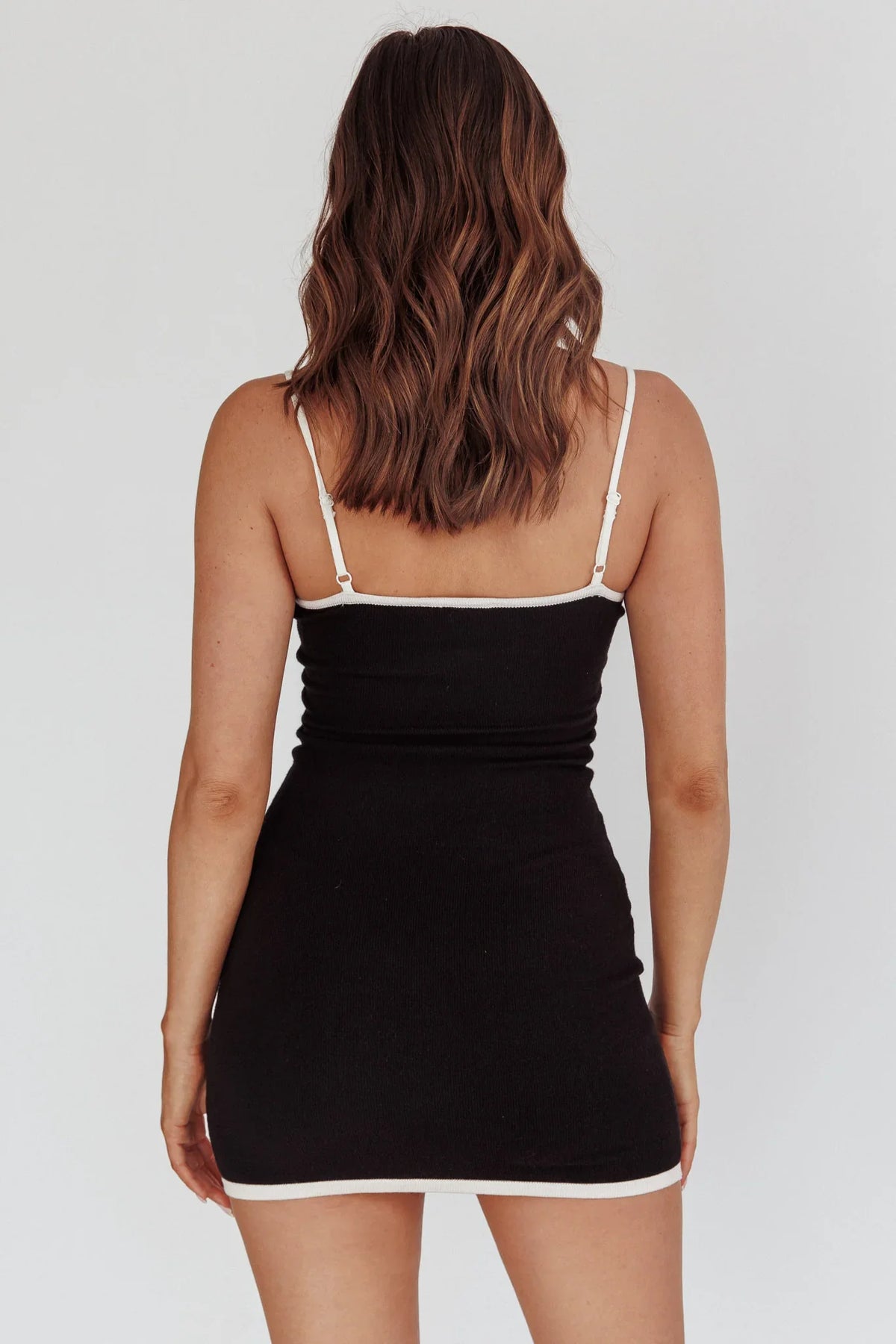 Love Loud Cut-Out Bow Mini Dress Black/White