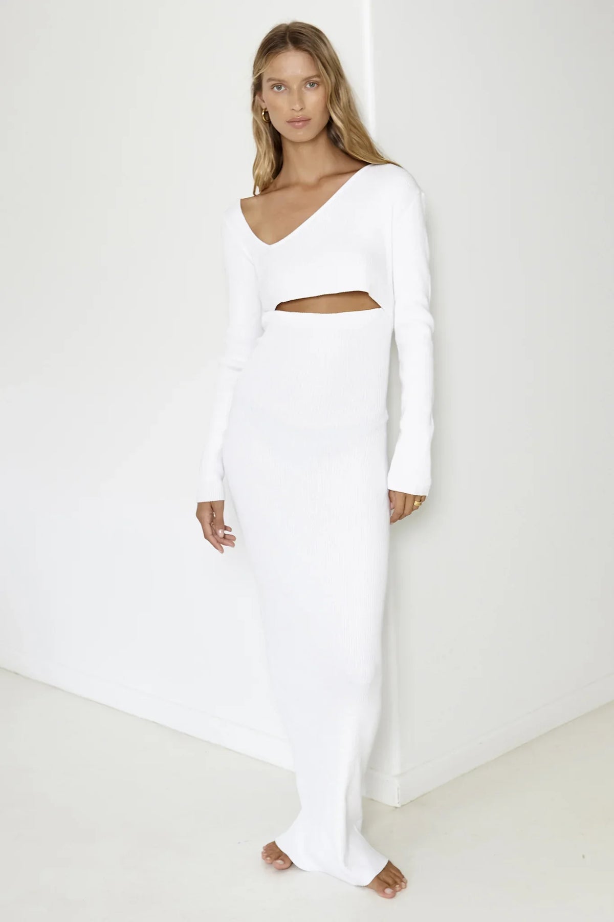 SNDYS Aurora Maxi Dress White