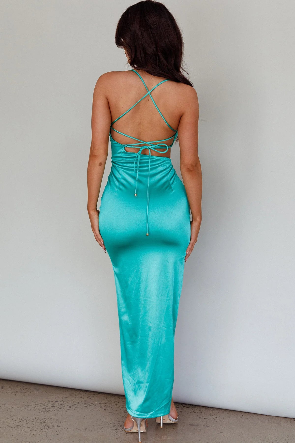 Can't Hardly Wait Cut-Out Midi Dress Green