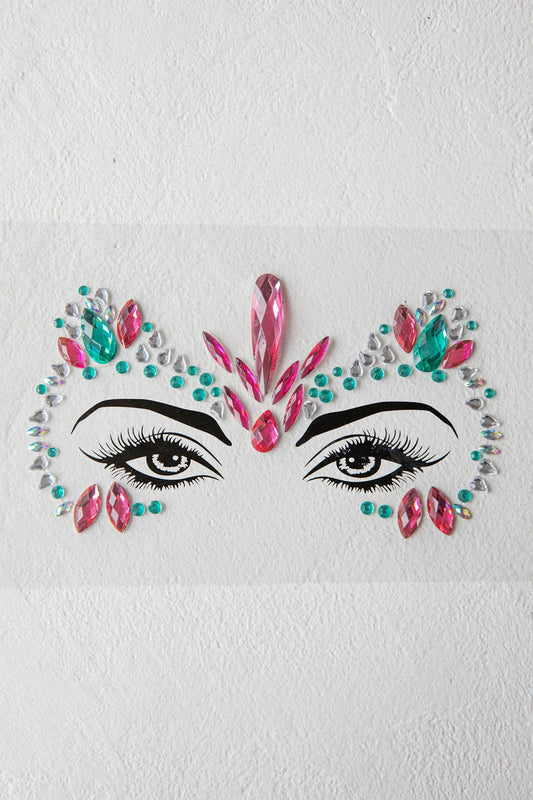 Electric Nights Face Jewels Multi D
