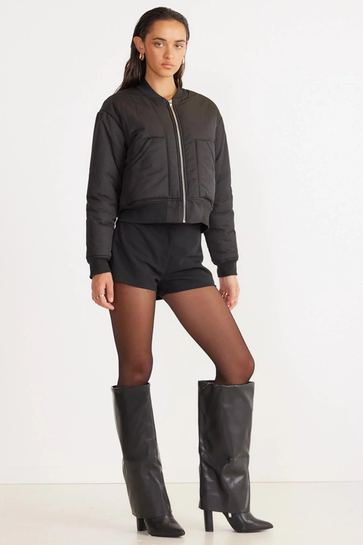 SNDYS Roberta Mini Shorts Black