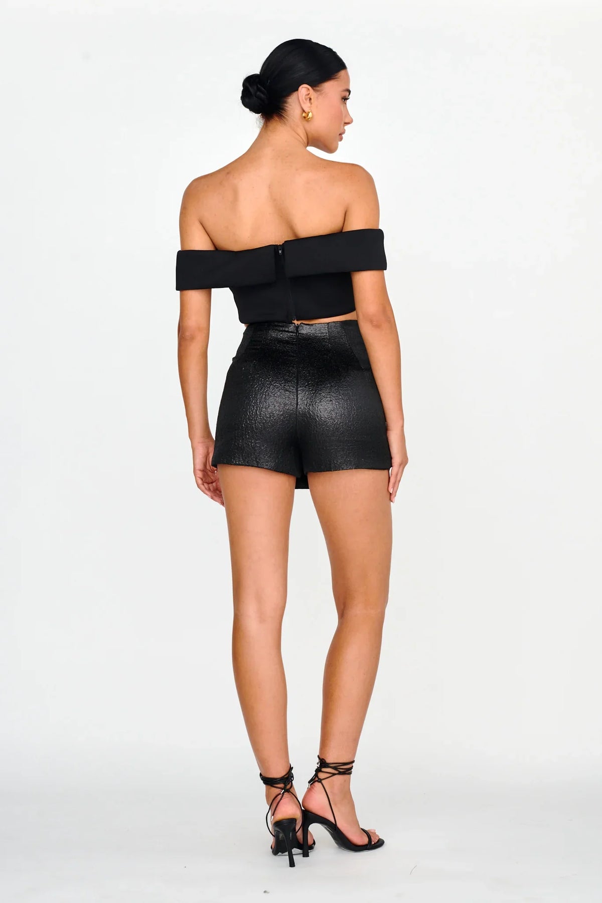 Game Changer Faux Wrap Shorts Black