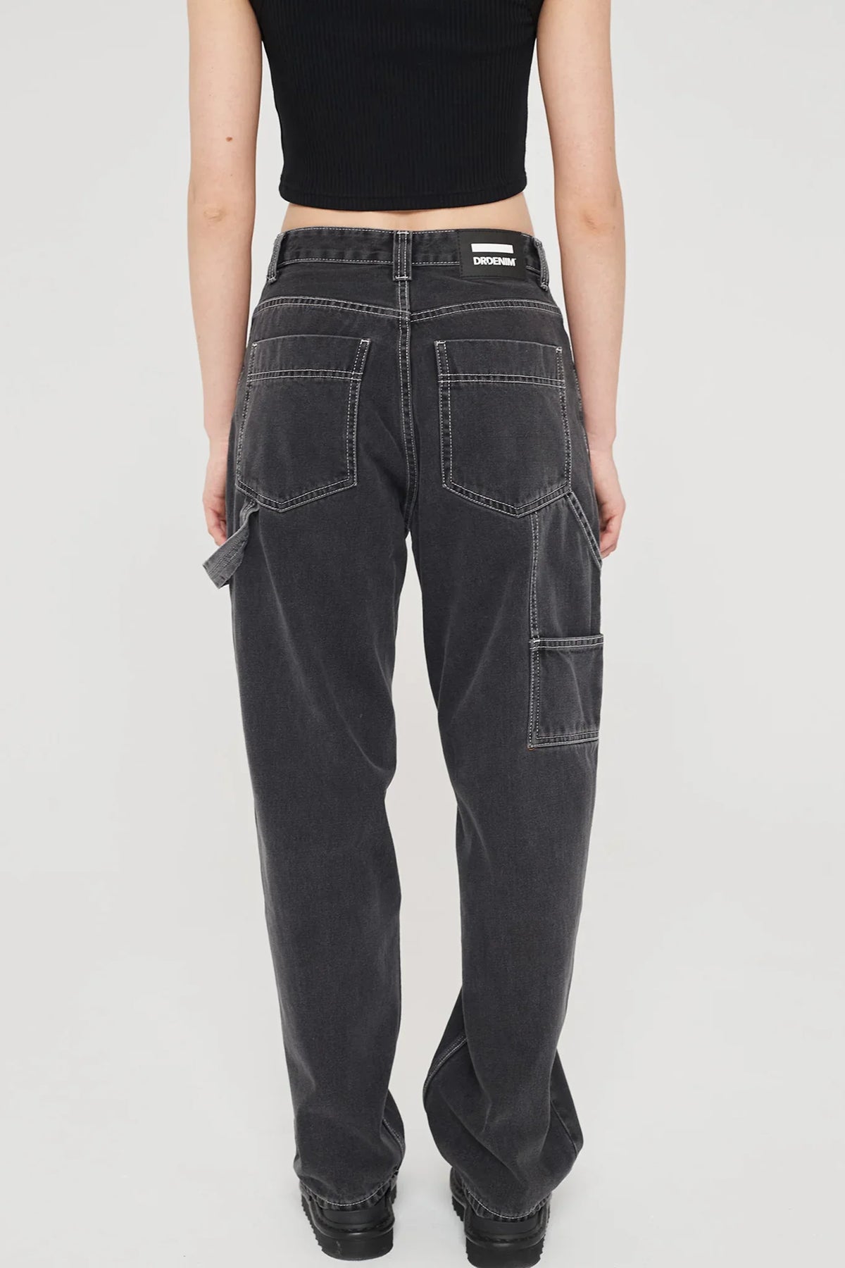 DR DENIM Faye Worker Concrete Black