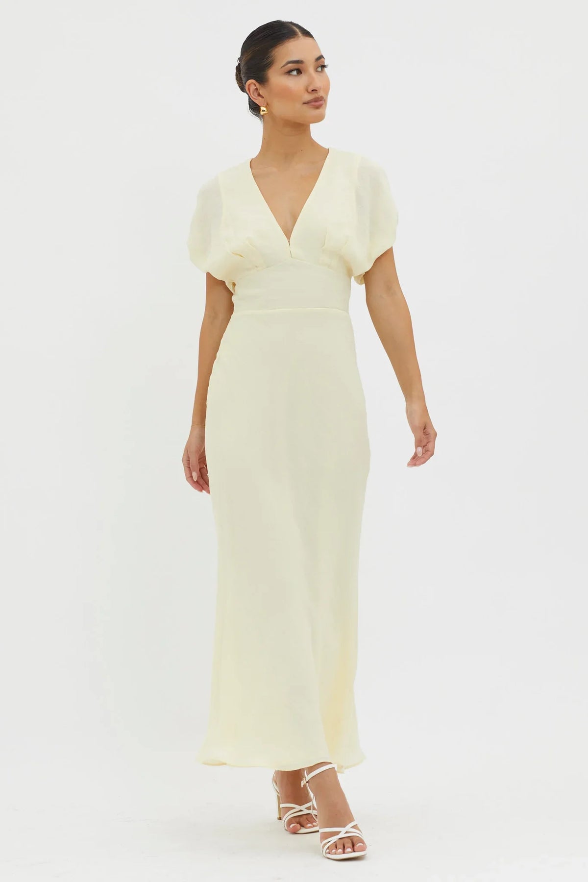 Dare To Live V-Neck Maxi Dress Butter