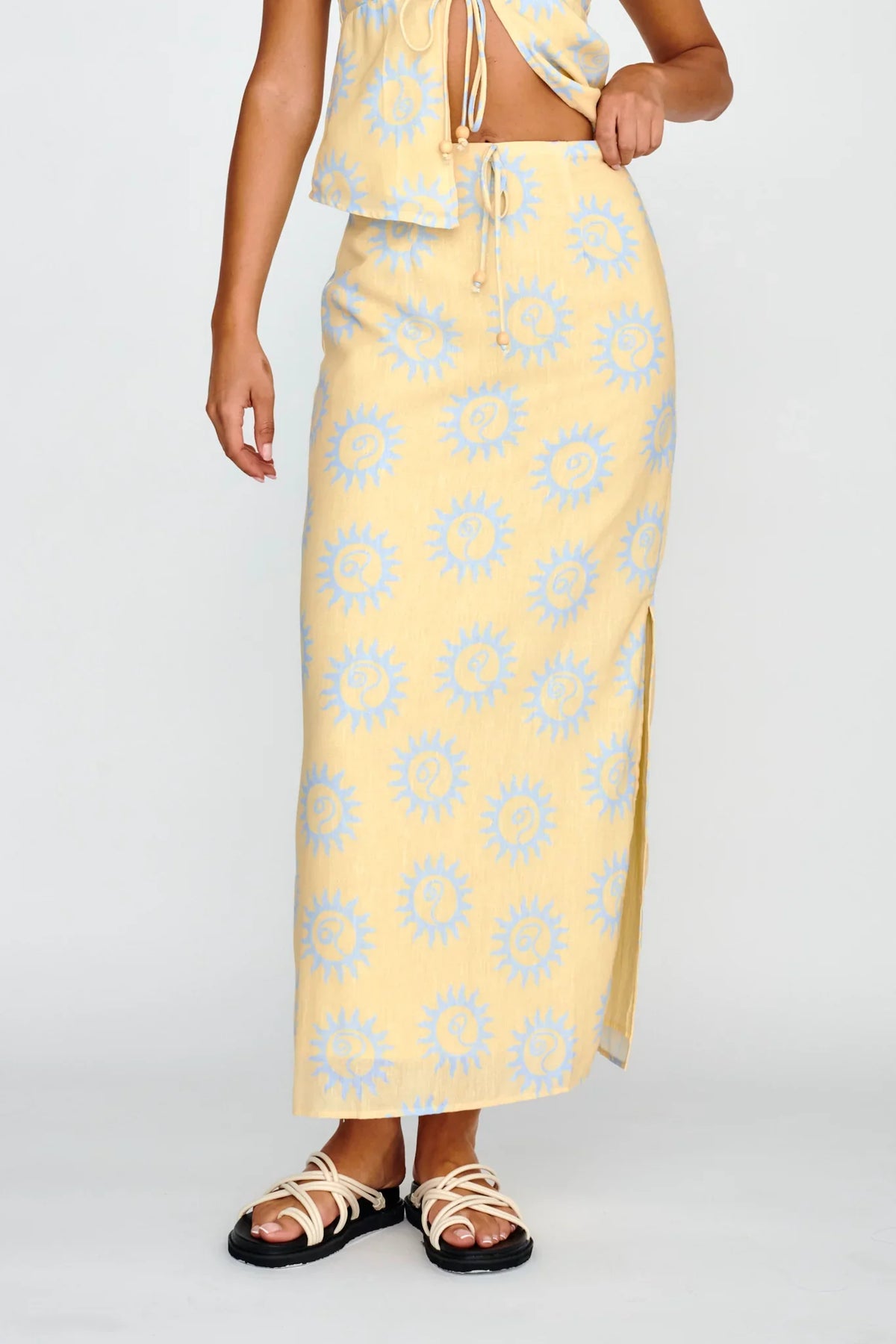 Sun Days Midi Skirt Sun Lemon