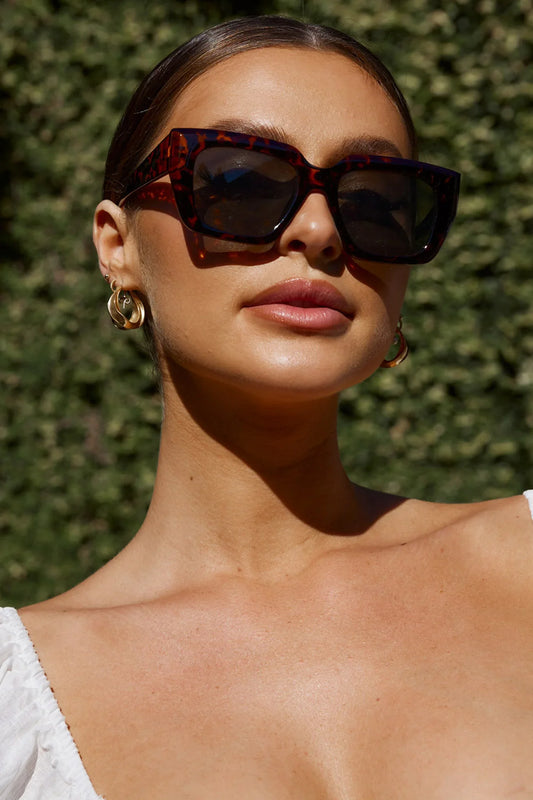 Cate Oversized Sunglasses Tortoiseshell Brown